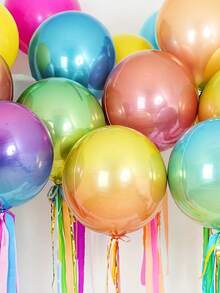 10 pièces Ballons ronds dégradés en feuille - 22 pouces, décorations de fête multicolores, convient pour les anniversaires, les événements de célébration, les mariages, les fiançailles, Thanksgiving, la saison des récoltes, Noël, les anniversaires, les célébrations de la rentrée scolaire, les fêtes à thème, la décoration intérieure