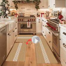 Tapis de sol, ensemble de tapis en peluche de fausse laine pour cuisine, salle de bain et entrée, tapis d'entrée résistant à l'huile et anti-salissures, tapis absorbant pour la maison, convient pour la salle de bain, la cuisine, la chambre, la buanderie et l'entrée