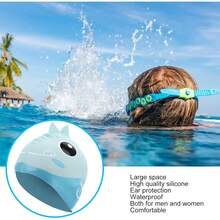 Gorro De NatacióN Para NiñOs, Gorro Impermeable De Silicona Con Dibujos Animados, Gorros De Buceo Para ConservacióN De Orejas, TamañO Ajustable - 1 - Ver 4