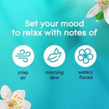 Scented Candle Jar Dewdrop Petals Air Freshener Infused With Essential Oils 4.08 Oz