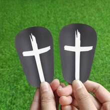 1 Pair Cross Pattern Football Shin Guards, Comfortable Wear - Suitable For Football, Basketball, Baseball And Other Sports - Football Training Equipment
