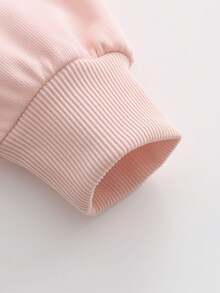 女童可爱图案少女风连帽衫 女童长袖连帽运动衫 秋冬女童上衣 女童服装 - 粉色 - 查看 8