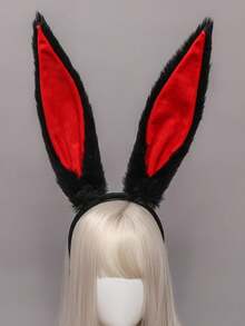 Rabbit Ear Headband, Sheep Ear Headband, Elf Ear Headband, Lolita Cosplay, Cute White/Pink Fluffy Ear Headband With Earrings, Cat Ear Gift For Her