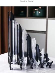 Transparent Plastic Hanging Plate Rack, Plate Rack, Plate Holder, Tray Rack, Plastic Plate Holder, Hanging Plate Rack ,There Are Three Different Sizes Available. Please Check The Height Dimensions Carefully Before Making A Purchase. - Clear - View 3