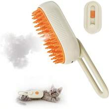 Vantisan Cepillo Para Gato con, Recargable Steamy Brush Dog, Cepillo Deslanador eléctrico para perro, cepillo para gato con para depilación, masaje, peinado de mascotas - Beis - Ver 10