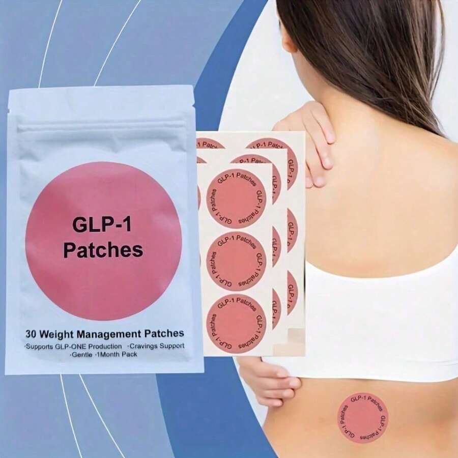 30pcs GLP-1 Patch Set, Suitable For Abdomen, Arms, And Thighs - 30pcs Self-Adhesive PVC Patches, Portable Design, Pink, Ideal For Body Care And Support, Body Care Patches | Modern Aesthetics | Self-Adhesive Patches, Sewing Accessories, Embroidered Appliqué, Sewing Supplies, Sewing