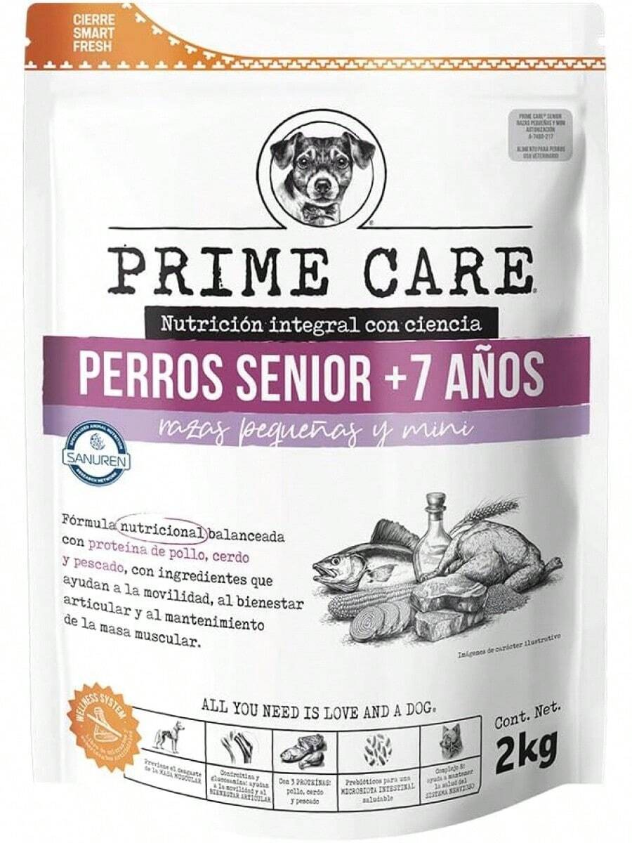 Alimento para Perros Senior (+7 Años) Razas Pequeñas y Mini, 2 kg, Ideal para Perros Adultos Mayores de Talla Pequeña o Mini. - 1 - Ver 1