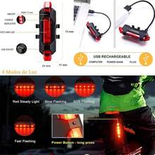 Casco Bicicleta para Hombre y Mujer, Cascos integrales ligeros para adultos Bicicleta, Cascos ajustables para bicicletas de montaña y carretera con luz de bicicleta recargable por USB + gafas - rojo - Ver 2