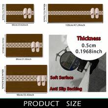 Tapis de sol, ensemble de tapis en peluche de fausse laine pour cuisine, salle de bain et entrée, tapis d'entrée résistant à l'huile et anti-salissures, tapis absorbant pour la maison, convient pour la salle de bain, la cuisine, la chambre, la buanderie et l'entrée