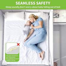 3-Piece King Size Bed Rail Toddlers - Adjustable Bed Rail Guard, Kids Safety Bed Rail King Size Bed (78.X78.X74.8-) - Grey - View 7