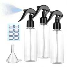 Pack Of 3 Spray Bottles, 100 Ml Small Spray Bottles For Filling, Transparent, Empty, Fine Mist Spray Bottle With Labels, Funnels, Travel Atomiser For Liquid, Cosmetics, Cleaning, Personal Care - Multicolor - View 12