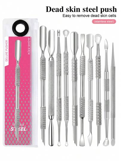 High Quality Cuticle Pusher, Double-Ended Slanted Cuticle Nipper, Nail Care Tool For Manicure, Essential For Nail Technicians