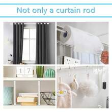 Tension Rod For Curtains No Drill Spring Net Curtain Rods Extendable Door Curtain Pole Adjustable Telescopic Voile Tension Pole For Kitchen Cupboard Bathroom Window - 55-90cm - View 4