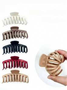 1 Stück/6 Stücke einfarbige, weiche Silikon Haarkralle, weicher Aufprallschutz für den Hinterkopf, langanhaltend Clip mit Premium-Gefühl, weiche Silikon Haarspange geeignet für alle Jahreszeiten, Damen