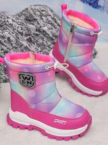 Warme Stiefel für Kleinkind Mädchen Winterstiefel Kinderschuhe Regenstiefel wasserdicht für Outdoor