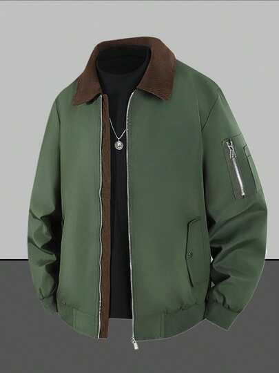 1 件时尚百搭底特律实用夹克，适合户外、徒步旅行、摩托车骑行、聚会