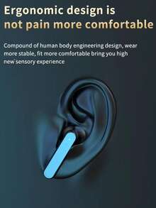 全新无线蓝牙耳机，带镜面LED数字显示屏，重低音，内置麦克风，音质清晰，无线游戏耳机，待机时间长，支持音乐和多模式游戏