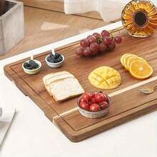 1/2/3pcs Wooden Cutting Board & Tray Set, Multi-Functional Kitchen Tool