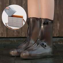 EstiloANNA TOSANI Cubierta Del Zapato Unisex Impermeable, Cubrezapatos Reutilizables Con Suela Antideslizante, Botas De Lluvia, Protector De Zapatos Con Botones, Resistentes A La Lluvia, Nieve Y BarroVersióN Mejorada - Extra Grande - Ver 10