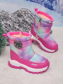 Warme Stiefel für Kleinkind Mädchen Winterstiefel Kinderschuhe Regenstiefel wasserdicht für Outdoor