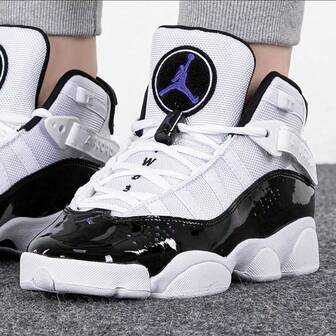 Nike 兒童Jordan Air Jordan 6 Rings 六冠王皮革舒適運動耐磨中幫籃球鞋