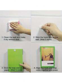 400 个（200 对）黑色或白色自粘钩环圆点，点胶钩环，透明圆形粘合底座，双面强力钩环，适用于学校教室幼儿园静音书本、办公室、家庭