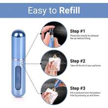 VIGOR PATH Perfume Travel Refillable Mini Spray Bottles - Portable Mini Refillable Perfume Atomizer Bottle Spray, Scent Pump Case For Travel (Variety Pack Of 4) - Random colors 1pcs - 查看 4