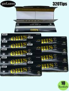 768 fogli di cartine per sigarette + 768 filtri monouso/1 scatola 110mm 32 fogli + 32 fogli/libretto filtri monouso + accessori per arrotolare a mano - cartine non candeggiati - carta gommata naturale araba - cartine 110MM - carta per sigarette classica extra sottile che brucia in modo uniforme. Regali di Natale, regali di Ognissanti, vari regali di compleanno.