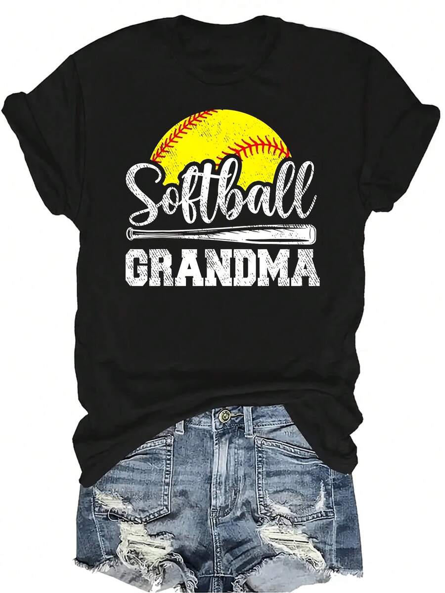 Camiseta con patrones interesantes para mujer y unisex, de verano, casual, transpirable, con cuello redondo, manga corta, estilo urbano y versátil, adecuada para adolescentes y adultos - Negro - Ver 1