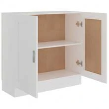 Librería Larryhot Blanca 82,5x30,5x80 cm Madera de ingeniería, resistente y duradera, fácil de montar, estilo decorativo, adecuadA, Para guardar adornos, figuras, libros, pequeños objetos, etc. - Blanco - Ver 7