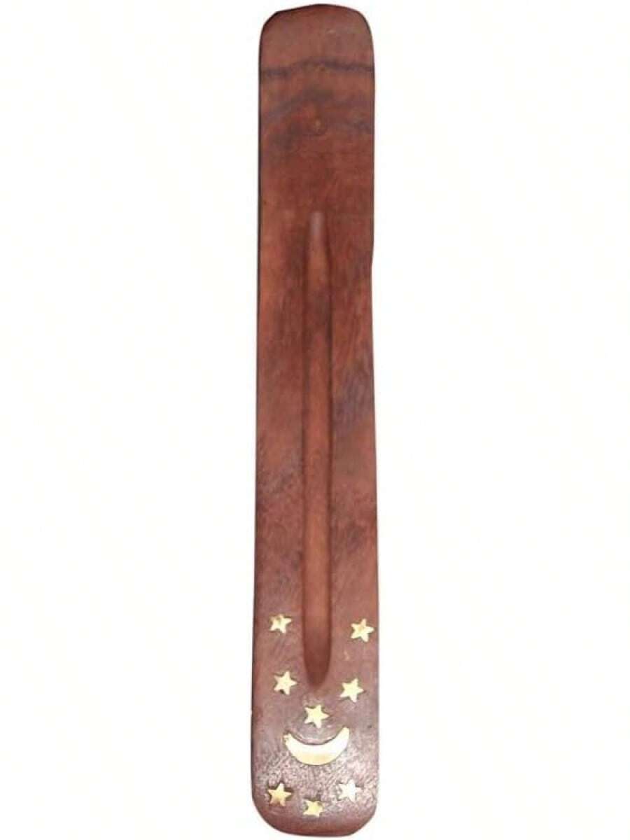 Yajna Traditional-Handmade-Wooden-Incense-Stick-Strip-Holder Ash-Catcher-Stand-Aromatherapy-Meditation-Yoga (Incense Holder 10 Inch(1 Pcs) - Inner Peace,10 Inch - View 1