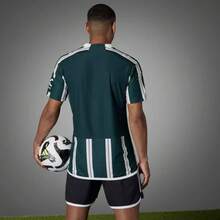 Adidas Adidas Manchester United Unisex gestreiftes Farbblock Buchstaben-Muster Kurzarm Fußballtrikot, HR3675