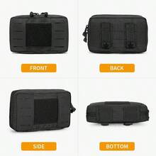 CamGo Tactical Molle Admin Pouch Military EDC Utility Bag Horizontal Modular Pouches With Removable Inner Accessory Pockets