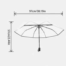 1 pièce Parapluie de voyage pliable léger à 8 baleines, vêtement de pluie mode décontracté pour les trajets et les sorties par temps de pluie
