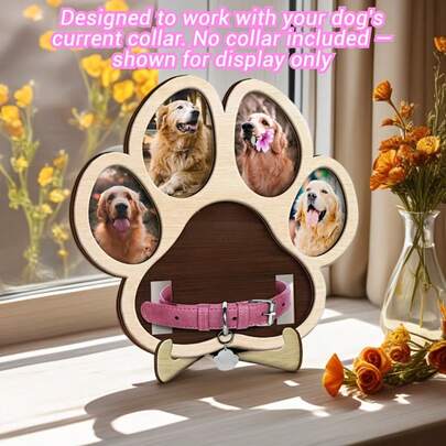 DIY Creative Souvenirs Featuring Pet-Specific Photo Frames With Decorative Collars And Desktop Ornaments Pet Photot Memorial Frame Dog Photo Frame Cat Photo Frame Desktop Pet Keepsake Pet Frame Sentimental Gift For Pet Lovers