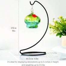 3 Pack 9 Ornament Display Stand Iron Hanging Stand Ornament Hanger Holder Decor Display Holder Hook Glass Globe Plant Terrarium Table DecorGold