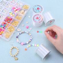 0.5-1.2mm Crystal Elastic Line, Transparent Beading String Suitable For DIY Handmade Jewelry, Bracelet, Necklace, Ring Crafting