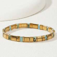 1 chiếc vòng tay TILA nhiều màu sắc thời trang, vòng tay TILA phong cách Bohemian, vòng tay hạt vuông, phụ kiện thời trang nữ, thích hợp để đeo hàng ngày, quà tặng cho gia đình, bạn bè, người yêu, sinh nhật, ngày lễ. - Nhiều màu - Xem 1