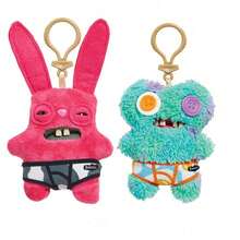 Spin Master ​ Monster Keychain Set Of 9 Designs - Official Licensed Ugly Cute Plush Keychain With Underpants, Funny Bag Charm Collection​ - Fuggler Keychain - Crazy Rabbit Monster (Mixed Colors) - View 9