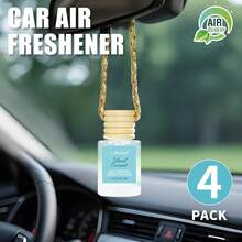 AIR FUSION 4 Pack Hanging Car Air Freshener & Diffuser | 120-Day Long-Lasting Fragrance | 17 Fragrances All Ages - bộ 4 (gói 4) - Xem 4