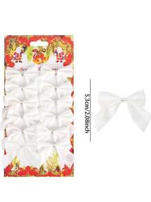 12/24/36 sztuk ręcznie robionych mini kokardek choinkowych w kształcie choinki, ozdoby na świąteczne pudełko prezentowe - idealne do dekoracji biurka, bukietów ślubnych, pakowania prezentów i dekoracji imprezowych, odpowiednie do świątecznego wystroju domu