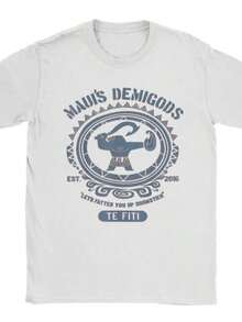 Funny Moanas Maui Stronge T Shirts Men Cotton Vintage T-Shirt Crew Neck Just An Ordinary Demi Dad Tees Short SLeesve Clothing Gift - 白色 - 查看 1