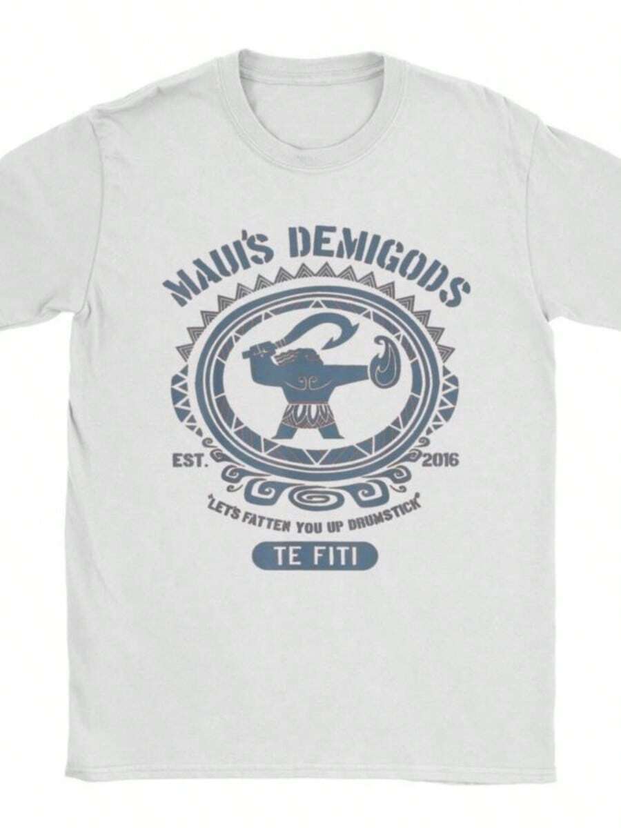 Funny Moanas Maui Stronge T Shirts Men Cotton Vintage T-Shirt Crew Neck Just An Ordinary Demi Dad Tees Short SLeesve Clothing Gift - 白色 - 查看 1