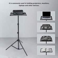 Projector Tripod Stand Foldable Tripod Projector Bracket Adjustable Height - Black - View 4