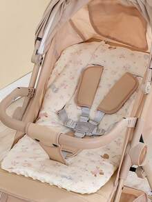 1pc Baby Stroller Pad, Soft Plush Beanbag Seat Cushion, Infant Carriage Cotton Mat, Bassinet Bed Pad, Safety Car Seat Liner, Reversible