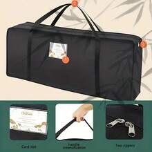 1个可折叠大容量圣诞礼物包装收纳袋，适用于节日装饰、生日派对、床底收纳、圣诞节、万圣节、圣诞家居装饰 - 彩色 - 查看 5