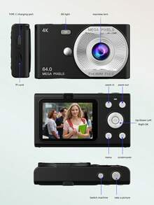 Digital Camera 16X Digital Zoom Front And Rear Dual Photography Student Retro CCD Camera - Camera + Data Cable - View 3