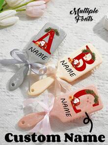 Christmas Gifts/Christmas Gift 1pc Custom Comb, Personalized Hairbrush, Custom Engraved Detangling Hairbrush, Custom Name Bridesmaid Gift, Birthday Gift For Teen Girl Hair Brushes For Girl Naked Pink Air Cushion Comb, Grandma Gift, Anniversary Gift, Valentine Gift, Birthday Gift, Wedding Gift, Mother's Day Gift, Best Friend Gift,