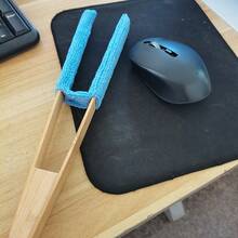 1pc Reusable Window Cleaner - Easy To Use And Clean - Suitable For Blinds, Curtains, Etc. - Detachable And Washable Duster, Home Crevice Cleaner, Air Conditioner Vent Cleaning Brush, Blind Cleaning Tool - Beige - View 3