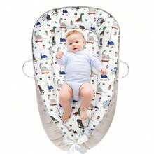 1pc Portable Baby Crib Bed, Removable & Washable Infant Lounger, Anti-Pressure Baby Nest - Multicolor - View 12